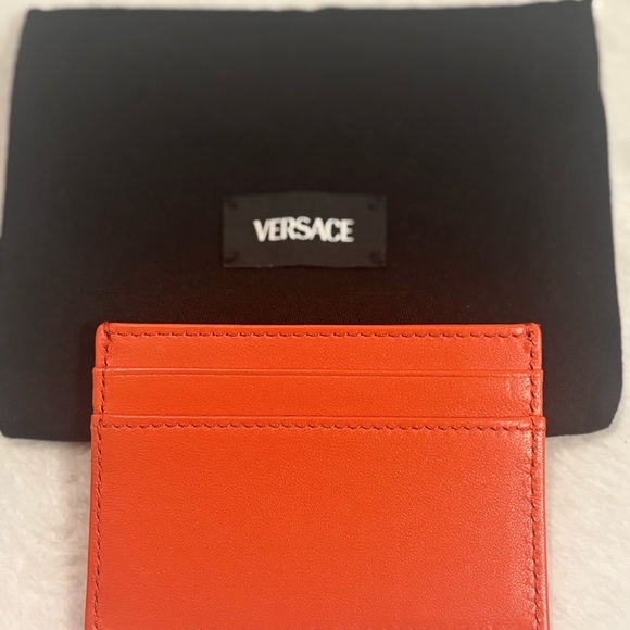 Versace Card Holder NWT authentic coral - Picture 3 of 10